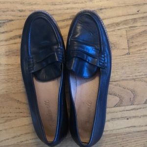 Madewell black leather loafers